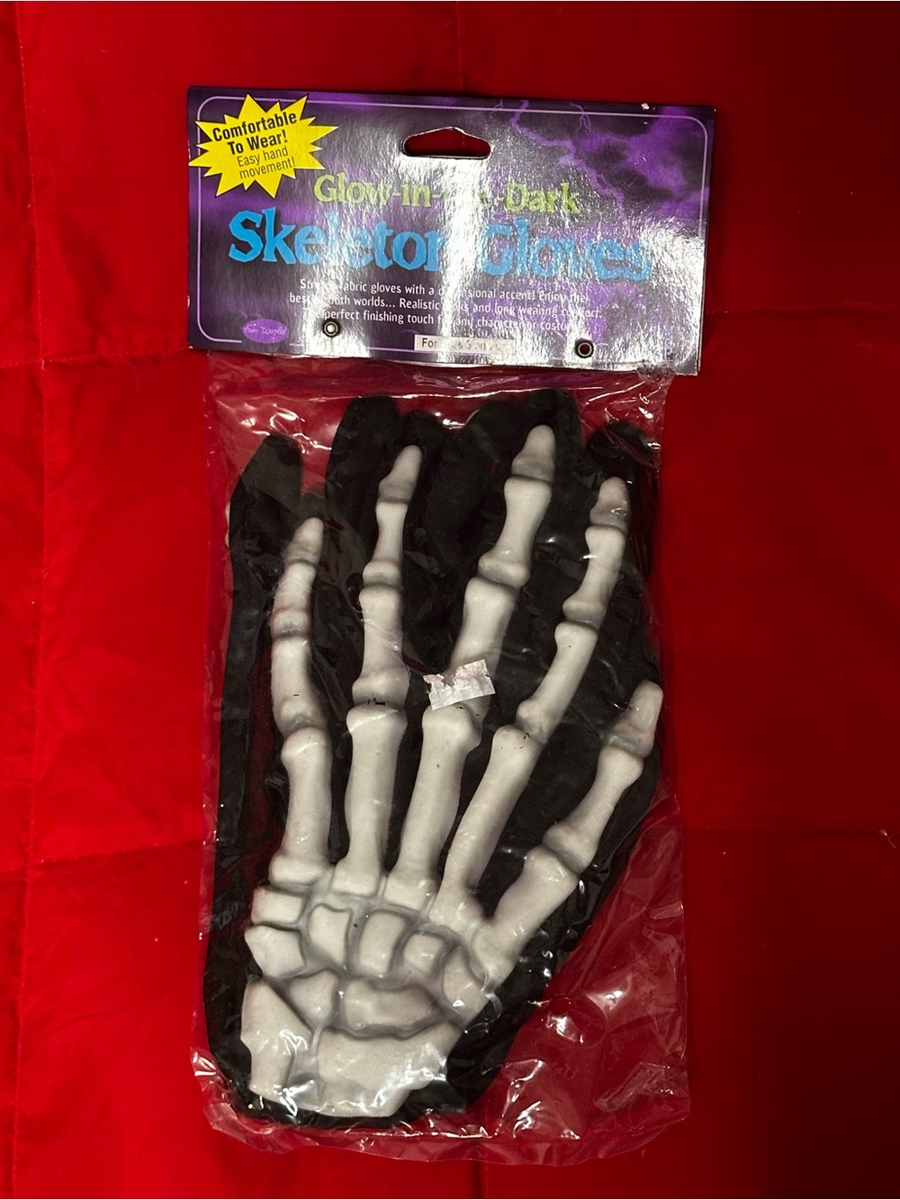 Skeleton Costume Gloves - Glow in the dark for Halloween (Unisex)